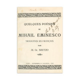 Quelques poesies de Mihail Eminescu, cu dedicația lui Al. Șuțu, pentru A. D. Xenopol