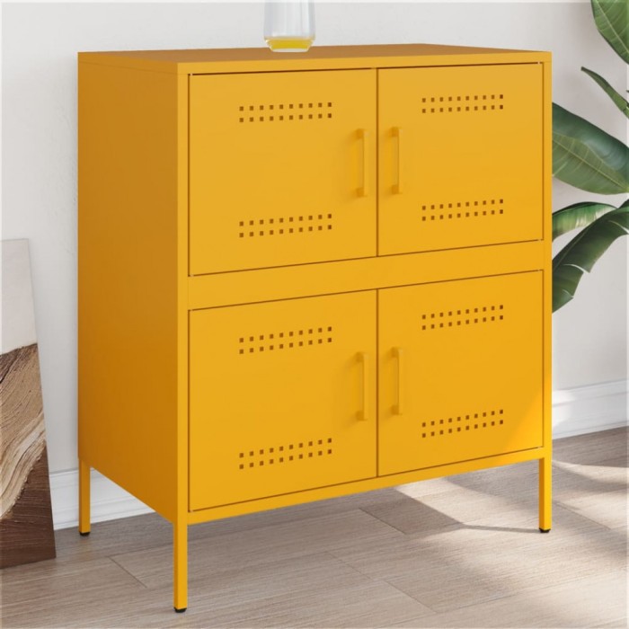 Gossi dulap, galben mustar, 68x39x79 cm, otel