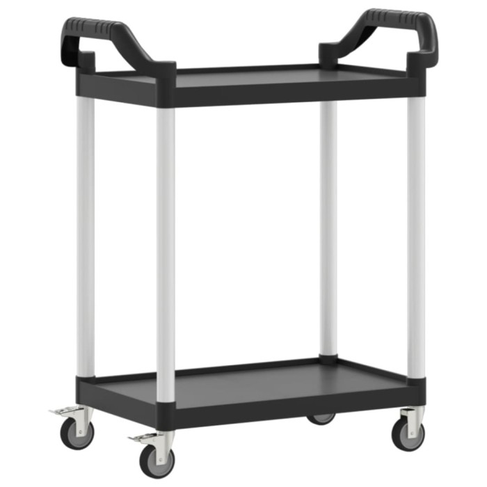 Carucior cu 2 niveluri, negru, 81x41x92 cm, aluminiu