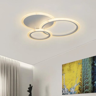 Lustra LED cu Telecomanda Karson 52W Dimabila Alb foto