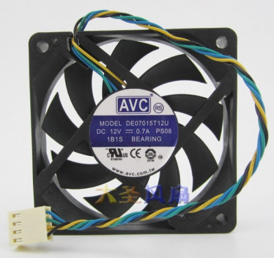 Ventilator AVC DE07015T12U P046 DC12V 0.7A 70x70x15mm mufa 4 fire foto