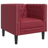 Cumpara ieftin Fotoliu Chesterfield, rosu vin, piele artificiala