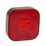 Lampa gabarit auto BestAutoVest 12/24V cu LED, patrata, culoare Rosie, 64x64mm, 1buc Kft Auto, AutoLux