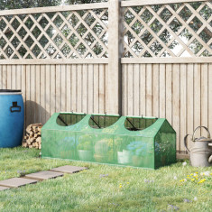 Outsunny Mini sera gradina cu 3 ferestre tip rulou si protectie PE Anti-UV, 180x60x60cm, verde