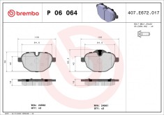 BREMBO P 06 064 PRIME LINE set placute frana,frana disc