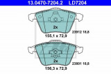 Set placute frana,frana disc MAZDA 3 (BK) (2003 - 2009) ATE 13.0470-7204.2