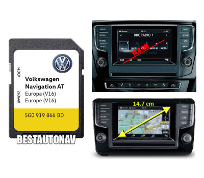 Card navigatie original Volkswagen Discover Media MIB1 Europa V16 2021 foto