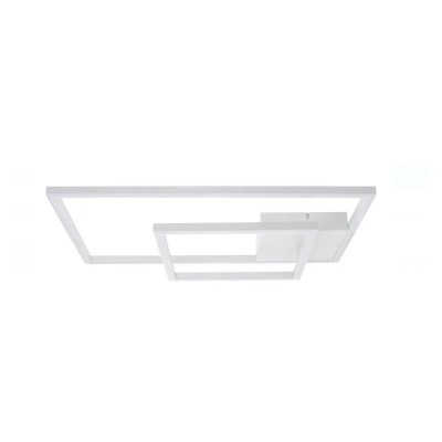 Plafoniera LED Alba 25W cu Design Reglabil &amp;ndash; Stil Geometric Modern pentru Casa Ta, 66 x 39 x 8 cm foto