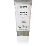 I Love Naturals Rose &amp; Argan crema de maini hidratanta cu aromă de trandafiri 100 ml