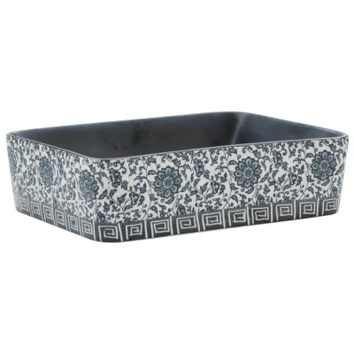 Lavoar de blat negru/albastru 46x35,5x13 cm ceramica dreptunghi foto