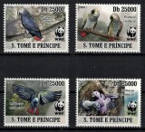 S. TOME E PRINCIPE 2009 - Papagali / serie completa nestampilata