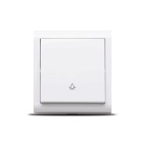 Cumpara ieftin Intrerupator Scara Ovivo Nivo, Alb, 220V, Aplicat, 1 Modul, Fara Iluminare