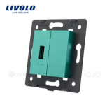 Modul Priza simpla USB Verde