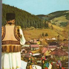 CPIB 17376 CARTE POSTALA - PEISAJ DE IARNA, COLINDATORI