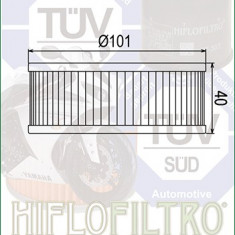 Filtru Ulei HF146 Hiflofiltro Yamaha 1J7-13440-90 1J7-13440-91 1J7-13441-10 Cod Produs: MX_NEW HF146PE