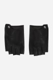 Karl Lagerfeld mănuși de piele femei, culoarea negru, A2W33064
