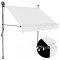 vidaXL Copertină retractabilă manual cu LED, crem, 100 cm 145869