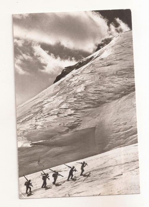 RF66 -Carte Postala- Muntii Bucegi, spre Varful cu Dor, circulata 1964