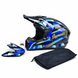 Cumpara ieftin Casca Moto/Enduro, Interior Confortabil, Ventilatie Multipla, pentru Motociclete, Cross, Enduro, ATV, Dirt Bike, FIXATO, Marime M, Albastru