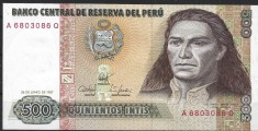 !!! F. RARR : RADAR : PERU - 500 INTIS 1987 - P 134 b - UNC / CEA DIN SCAN / RADAR 6803086