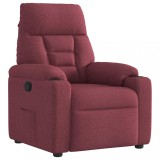 vidaXL Fotoliu rabatabil, roșu vin, material textil