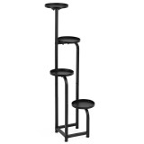 Etajera metalica cu 4 niveluri, structura solida, stil industrial, 22x22x115 cm, negru Household NewTrend