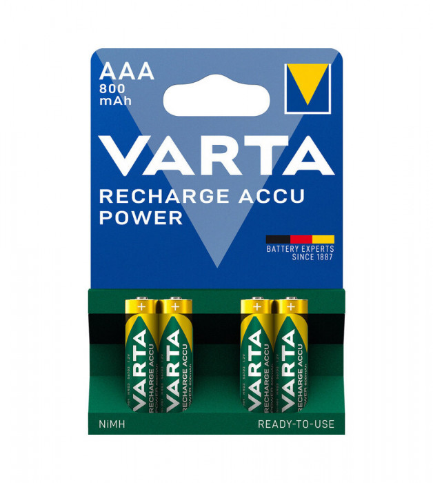 Baterie reincarcabila Varta AAA HR3 800mAh-Conținutul pachetului 1x Blister