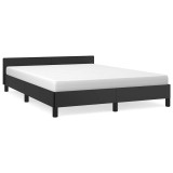 Cumpara ieftin Cadru de pat cu tablie fara saltea, negru, 140x200 cm