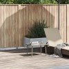 Masuta cafea gradina vidaXL dreptunghiulara gri deschis polirattan 60x40x37cm, rezistenta UV