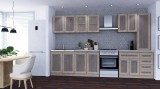 Bucatarie Greta 2.6m, Sonoma + Trufe, 8 Corpuri, PAL Melaminat, Blat 28mm
