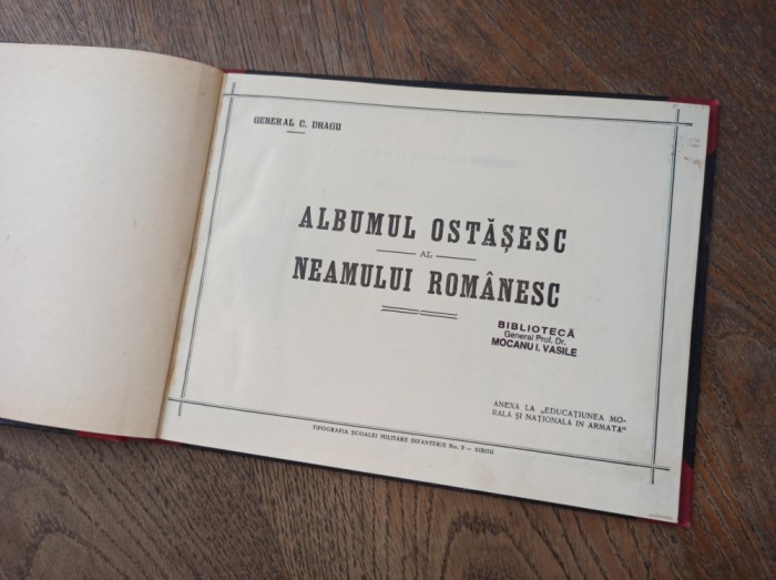 ALBUM OSTASESC AL NEAMULUI ROMANESC - General C. Dragu