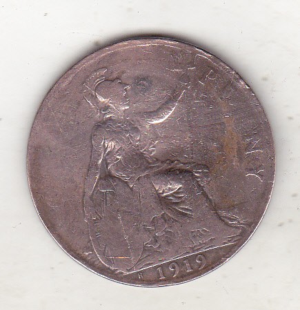 bnk mnd Marea Britanie Anglia 1 penny 1919 H