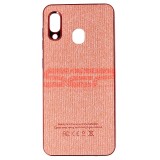 Husa Samsung Galaxy A20, TPU, Piele Denim, Rose Gold