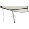 Copertină autonomă retractabilă manual, crem, 400x350 cm