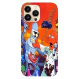Husa compatibila cu Apple iPhone 13, Viceversa, model Futurama fight , Silicon, TPU, Transparent, Carcasa