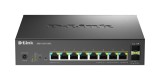 Switch D-Link DMS-1250-10SPL, 8 Porturi Gigabit, 2 Porturi SFP+, PoE 802.3bt/af/at, Rackabil