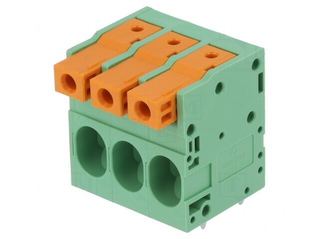 Regletă de conexiuni PCB unghi 90&deg; 10mm 3 piste 51A