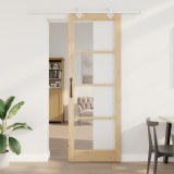 Ușa Glisantă vidaXL cu Set Hardware 83x232 cm Lemn Masiv Pin