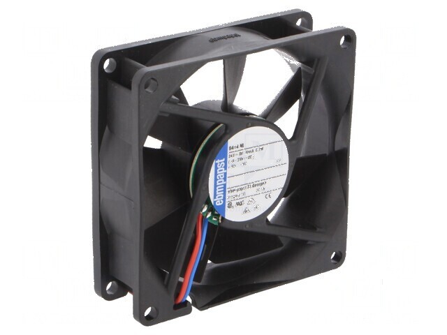 Ventilator axial DC 24VDC 80x80x25mm 33m3/h 17dBA - bilă