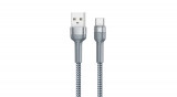 Remax USB - Cablu USB tip C, &icirc;ncărcare, transfer de date, 2,4 A, 1 m, argintiu (RC-124a-argintiu)