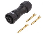 Conector circular pe cablu 3 pini mamă X-Lok