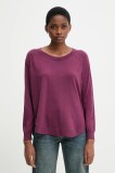 United Colors of Benetton pulover din amestec de l&acirc;nă culoarea violet, light, 1Y6SD10EG