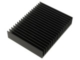 Radiator extrudat cu aripioare, neagră