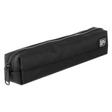 Penar tip tub cu fermoar, Negru, 22x4x6cm, PU, CMCLASS