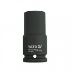 Cheie tubulara hexagonala adanca de impact Yato YT-1124, 24 mm, 3/4", Cr-Mo