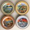 Anotimpurile - Set 4 aplice tip farfurii de colectie, imprimate cu picturi naive