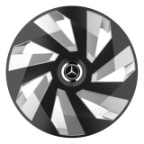 Set 4 Capace Roti, potrivite jantelor de R15, pentru Mercedes-Benz, model vector black and silver, Autohelix MSA