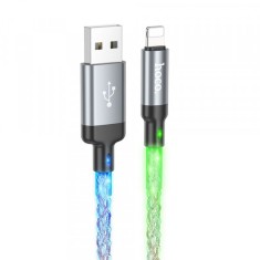 Cablu Date si Incarcare USB-A - Lightning HOCO U112, 18W, 1m, Gri