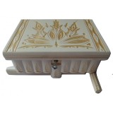 Cutie magică puzzle de depozitare pentru bijuterii pentru bibelouri cu cheie ascunsă decoratiune alb