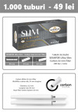 1.000 tuburi tigari SENATOR Ultra Slim - Carbon White 24 mm Filter